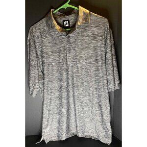 FootJoy FJ Mens L Shirt Golf Gray Polo Performance Golfing